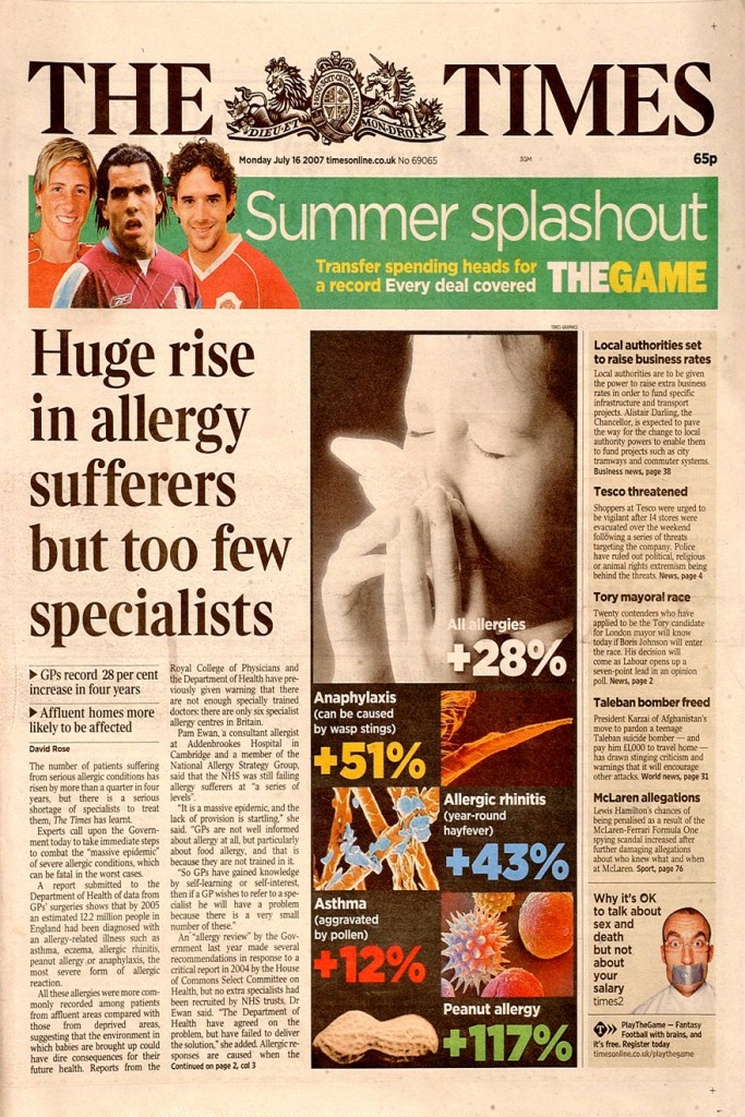 london allergy doctors - sufferers